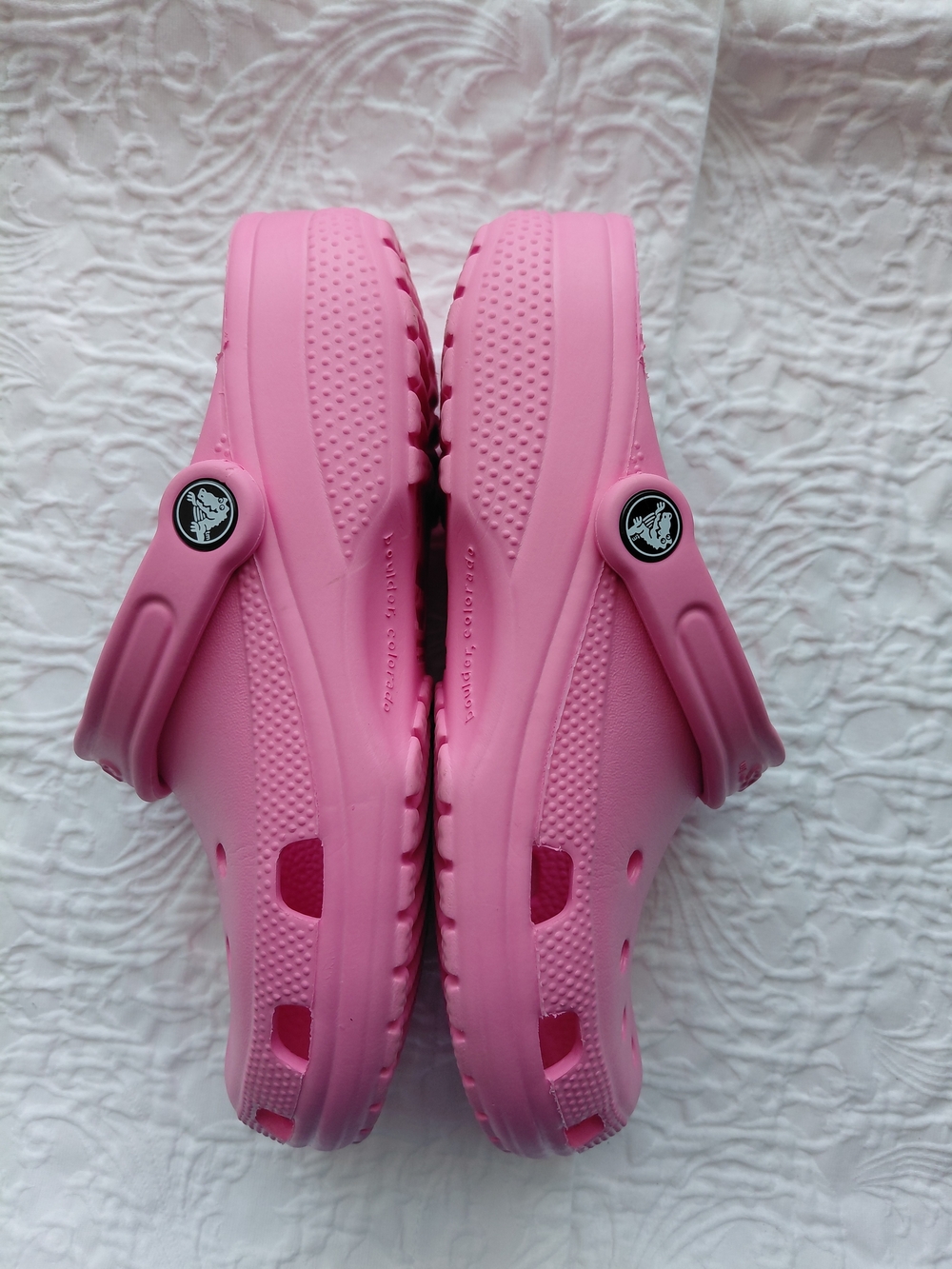 CROCS Kids Pink Classic Clog Sandals J 5 - Picture 4 of 7